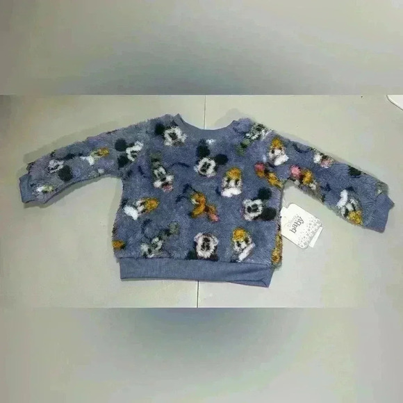 Disney Baby Character Fuzzy Blue Unisex 2 Piece Warm Soft Outfit Size 12 months - Picture 3 of 10
